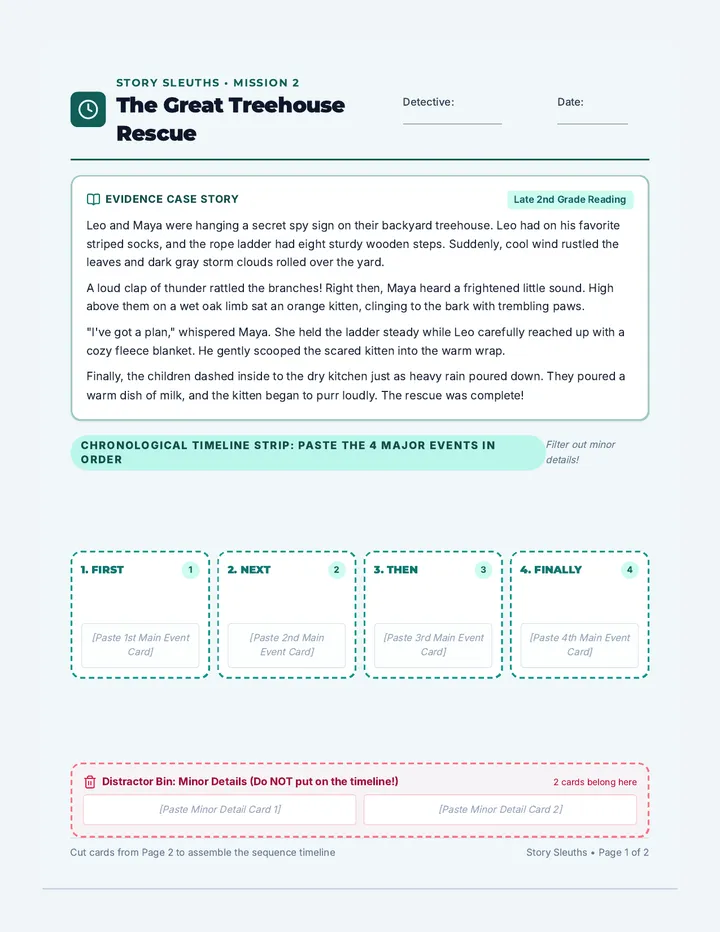 Treehouse Rescue Cards