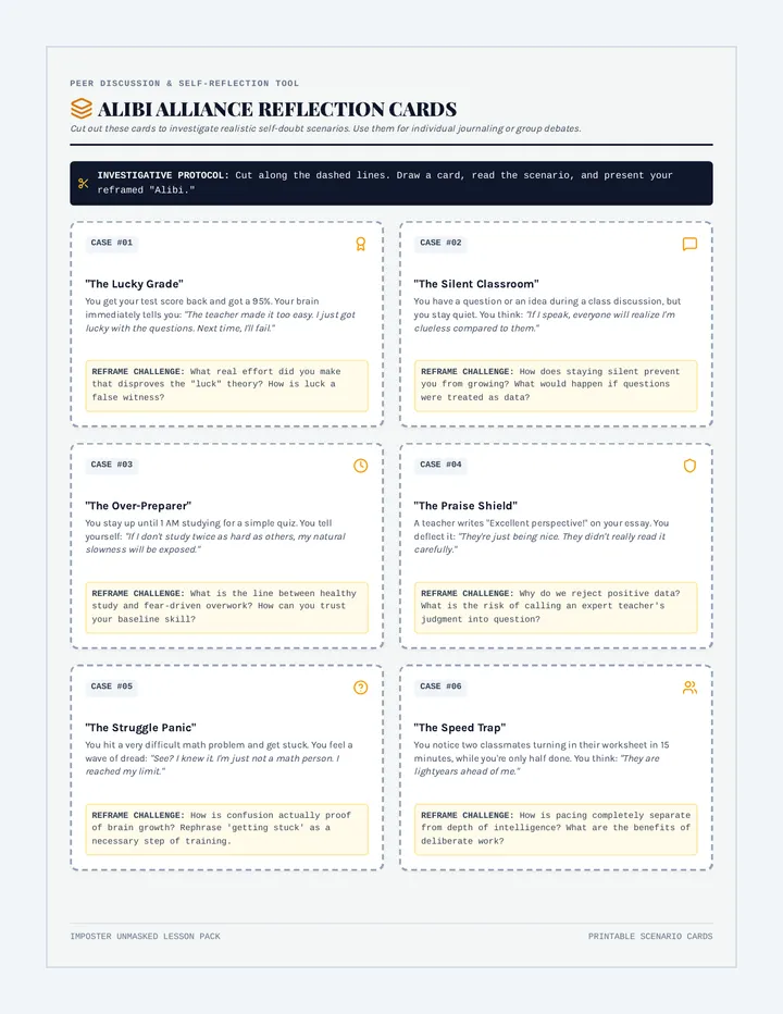 Alibi Alliance Reflection Cards