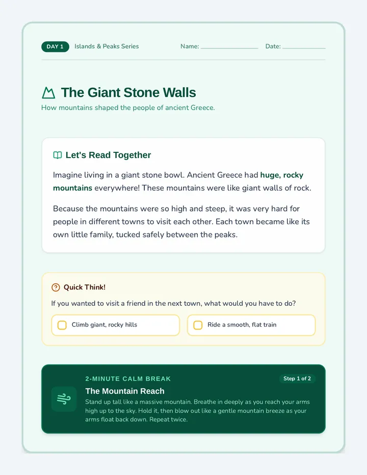 Mountain Wall Booklet