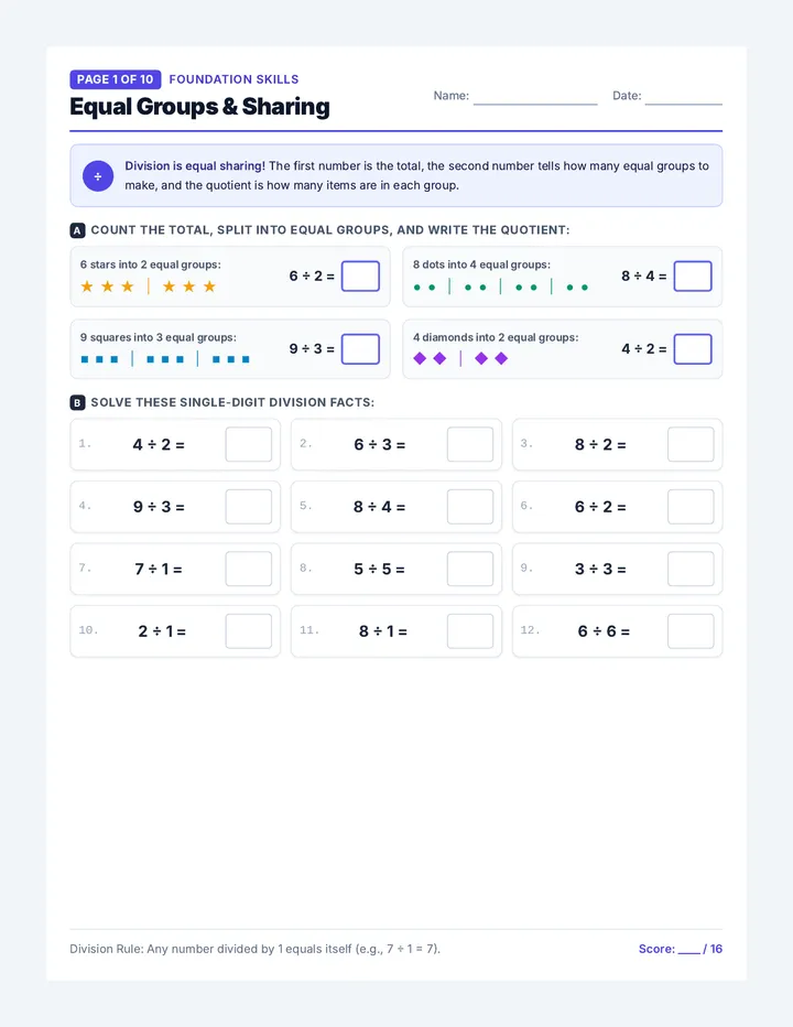 Division Mastery Workbook