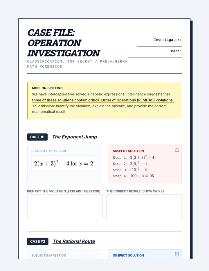 Case File Worksheet