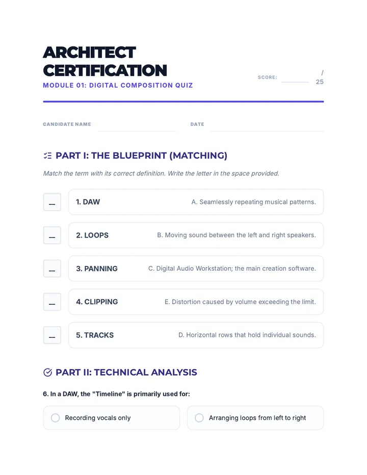Sonic Architects Quiz