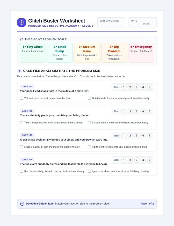 Glitch Buster Worksheet