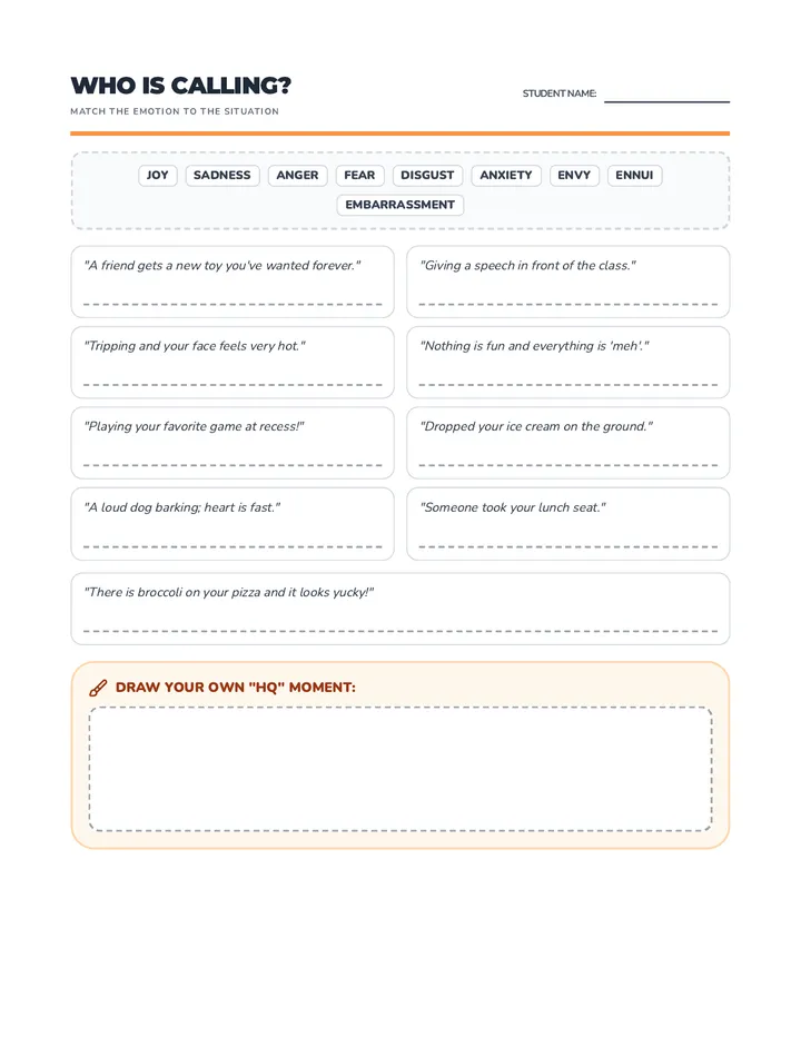 New Crew Scenario Worksheet