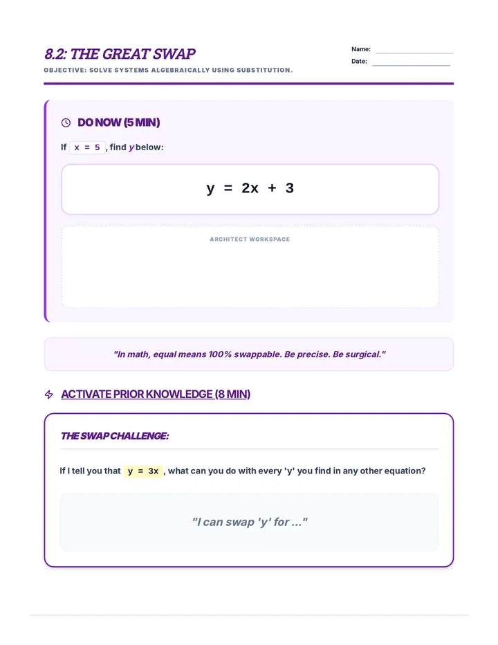 The Great Swap Student Packet