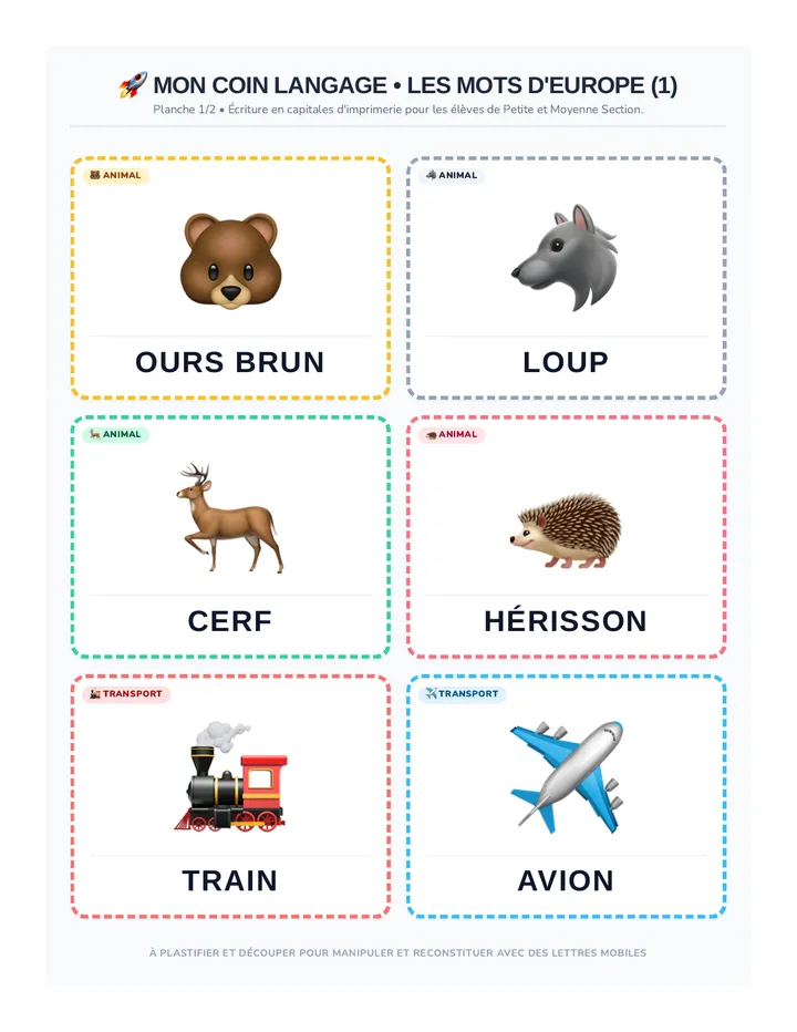 Flashcards Vocabulaire Europe