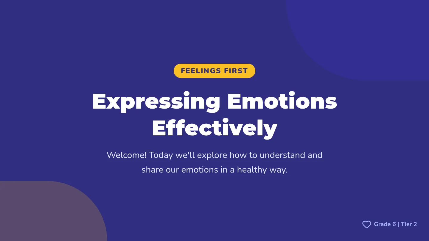 Expressing Emotions Effectively Slides