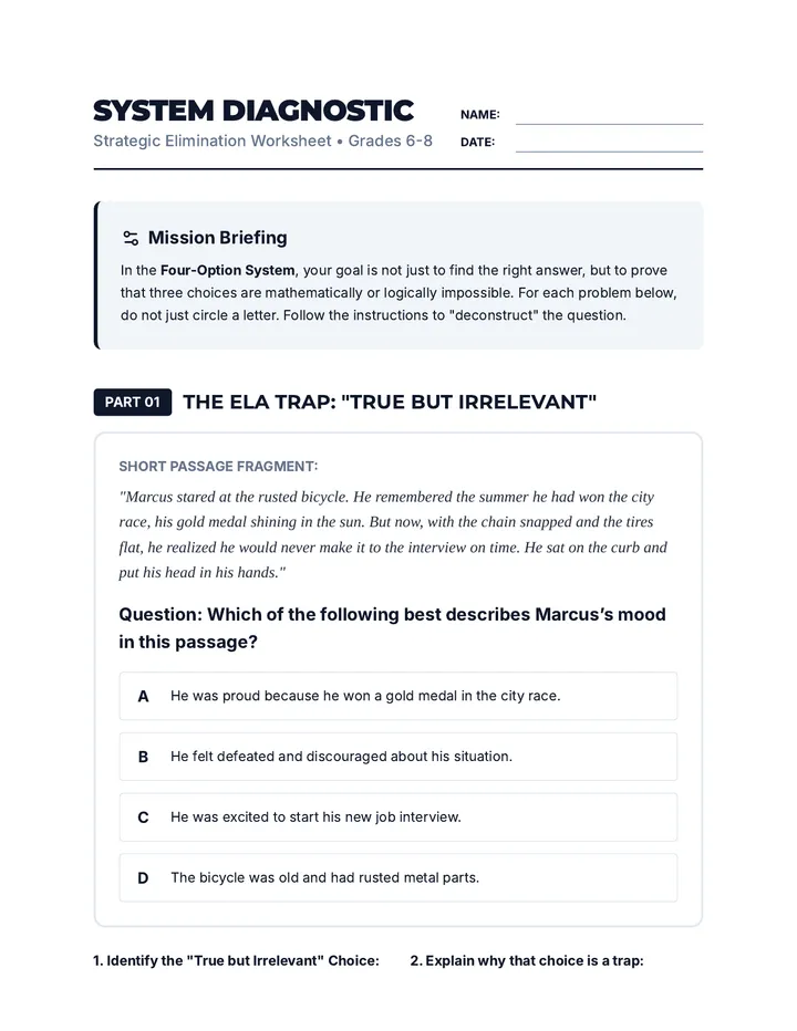 System Diagnostic Worksheet