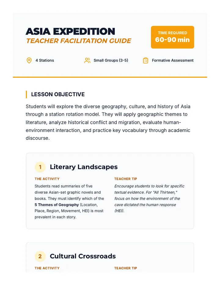 Asia Expedition Teacher Guide