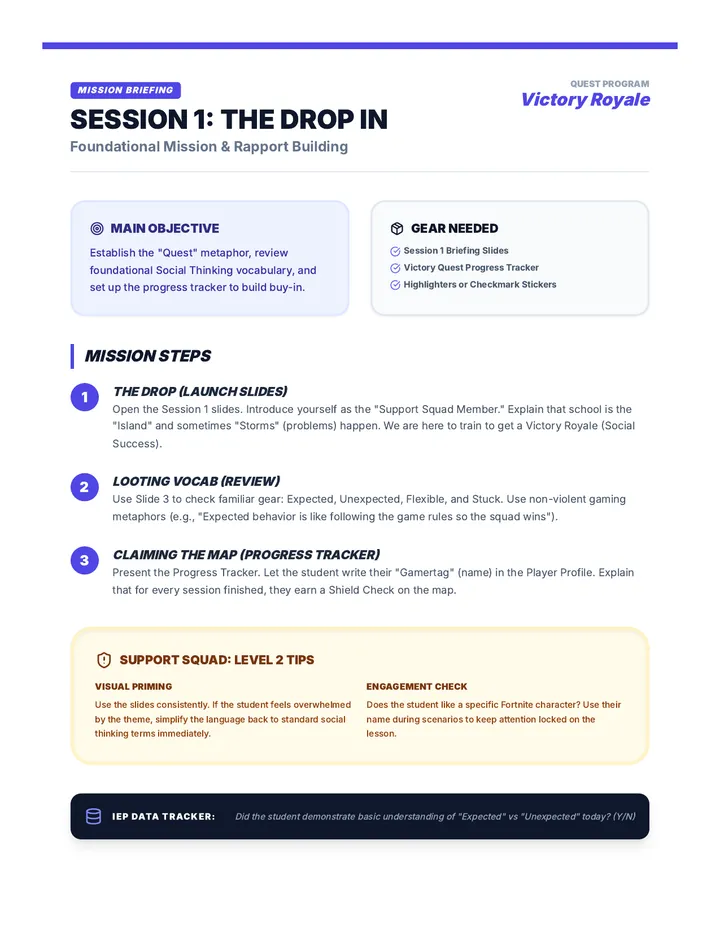 Session 1 Counselor Guide