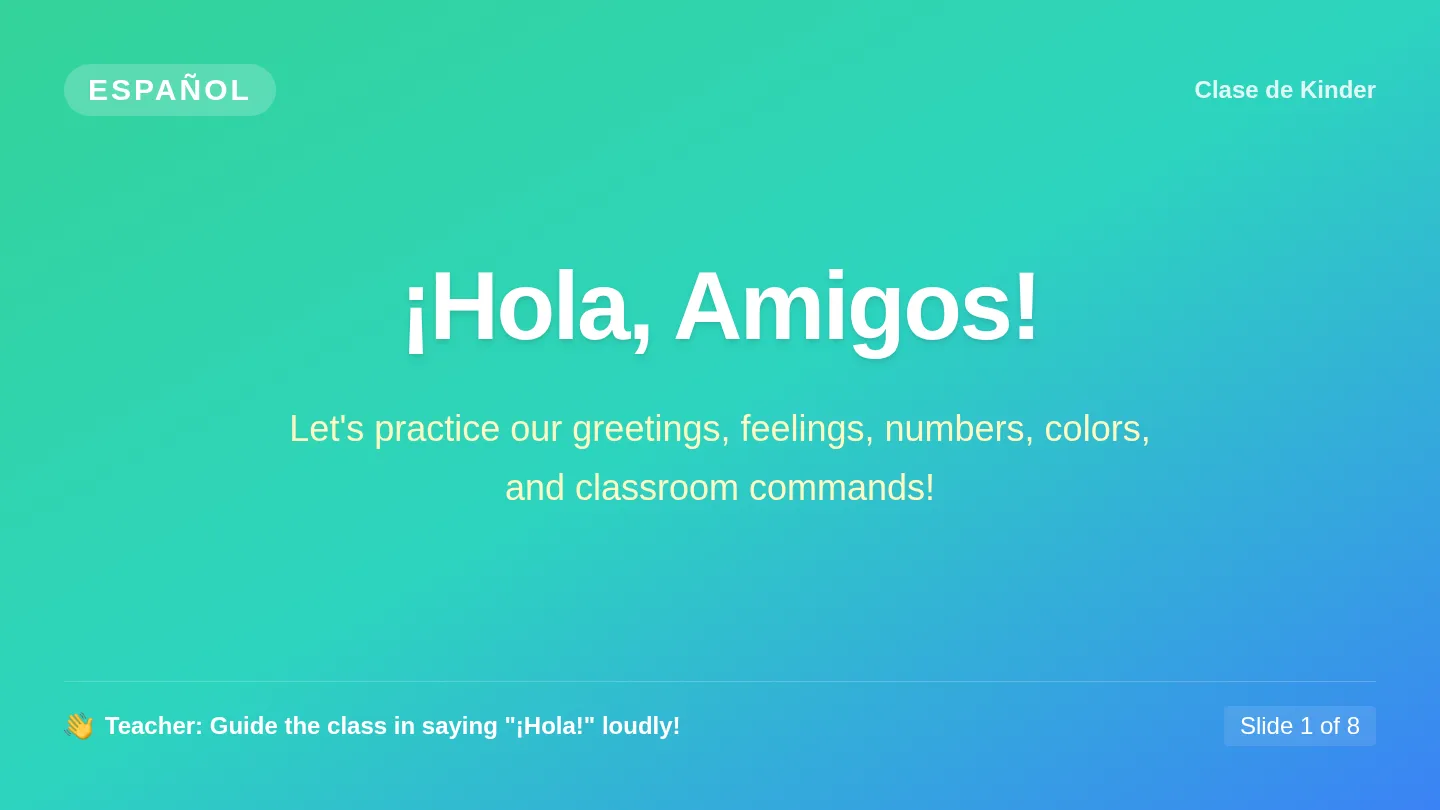 Hola Amigos Slides