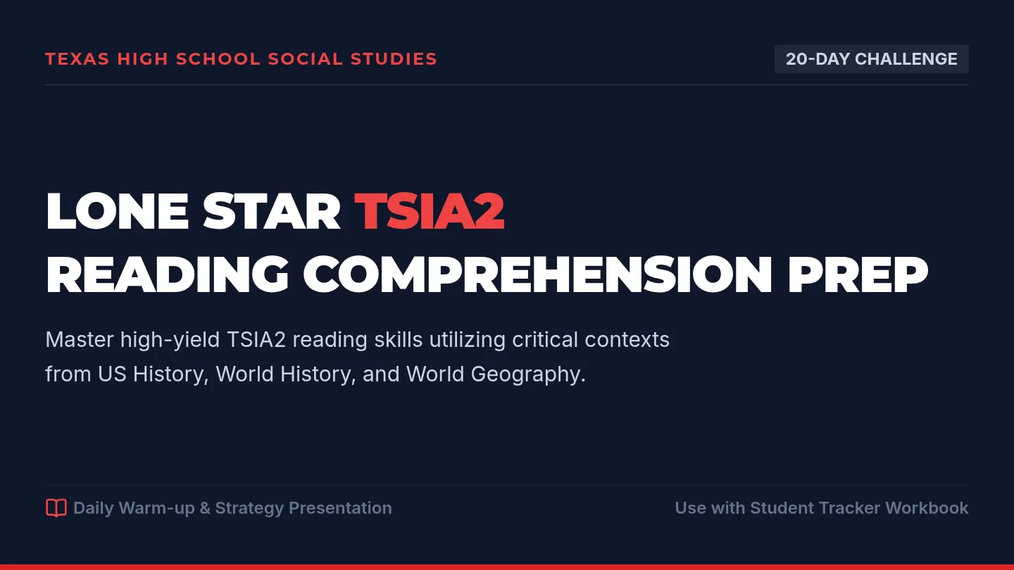 Lone Star TSIA2 Prep Slides