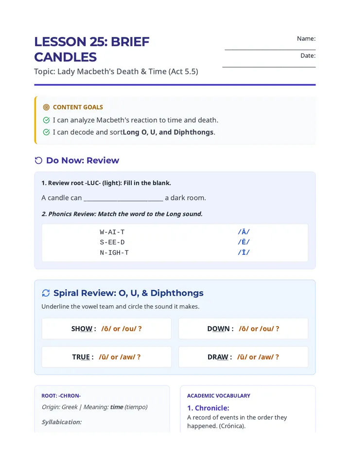 Brief Candles Handout