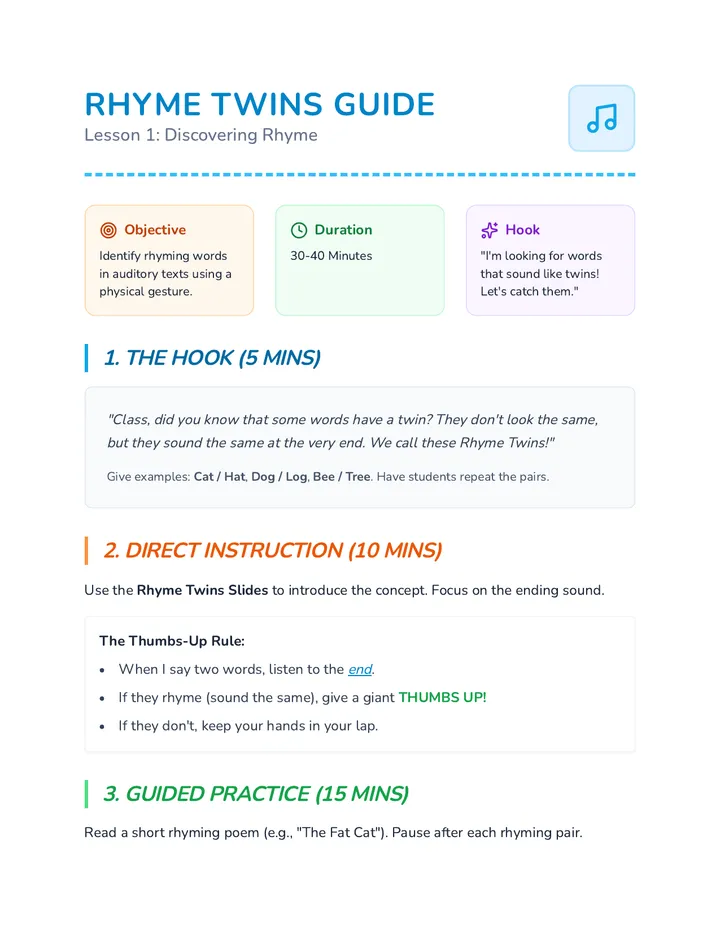 Rhyme Twins Guide