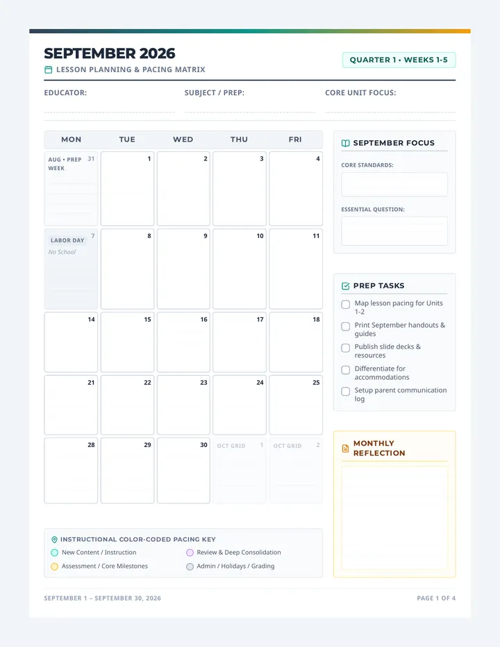 Quarterly Planner Document
