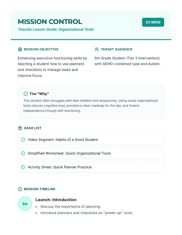 Mission Control Teacher Guide