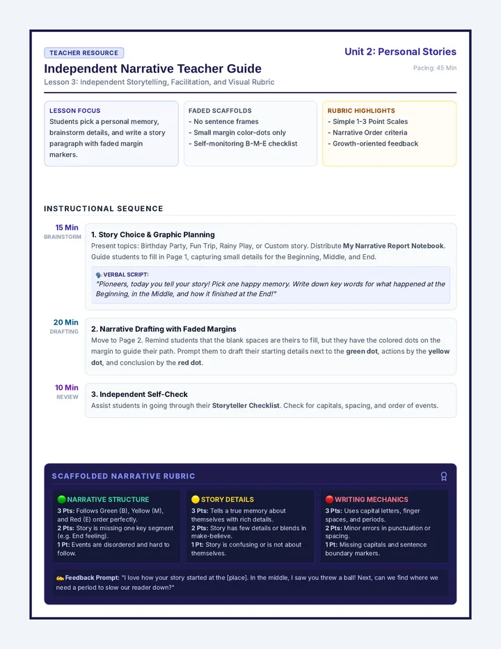 Explorer Rubric Teacher Guide