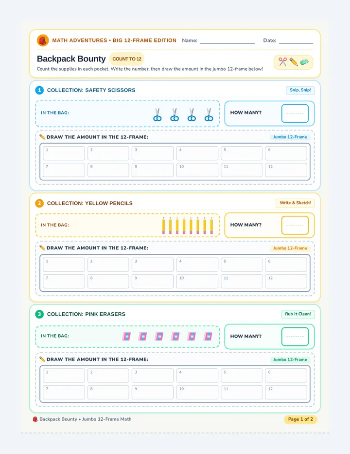 Backpack Bounty Worksheet