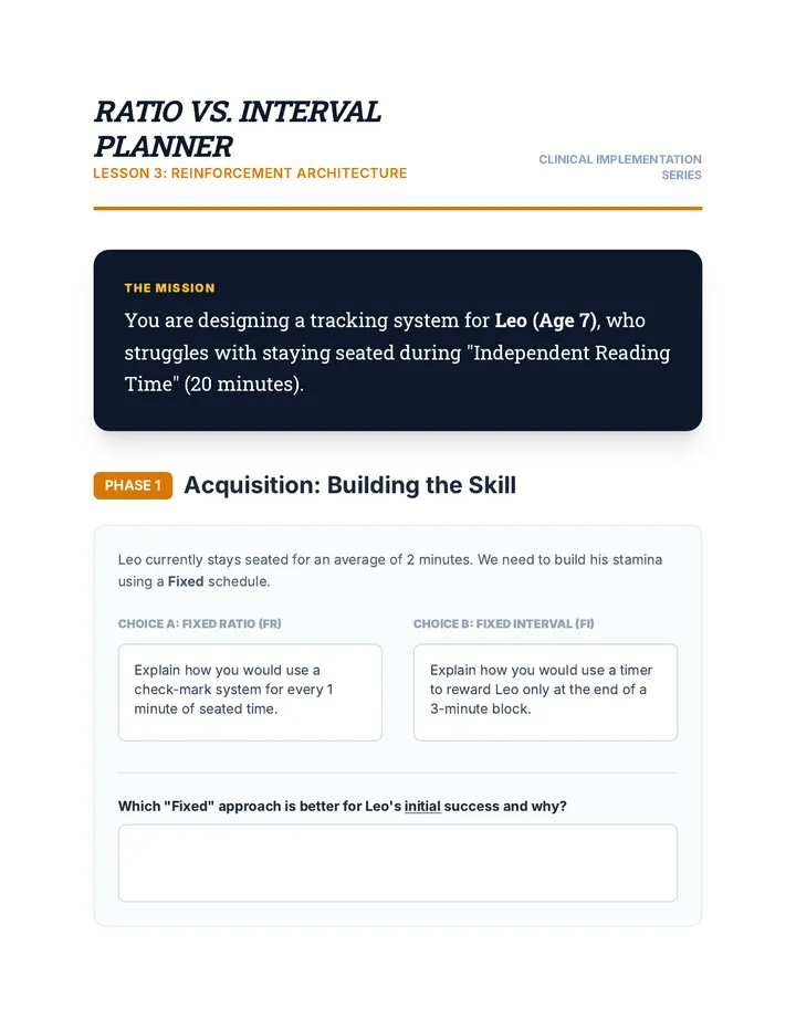 Ratio vs Interval Planner