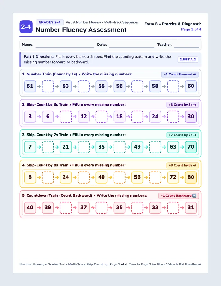 Number Fluency Assessment