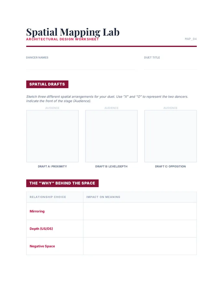Spatial Mapping Worksheet