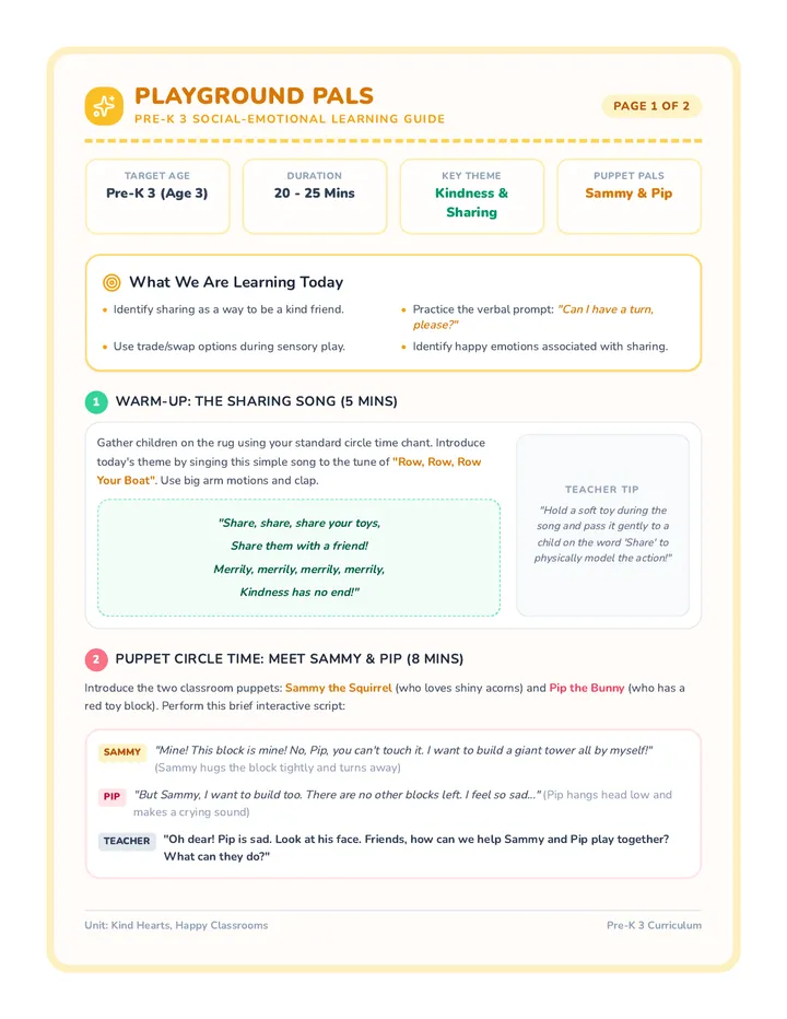 Playground Pals Teacher Guide