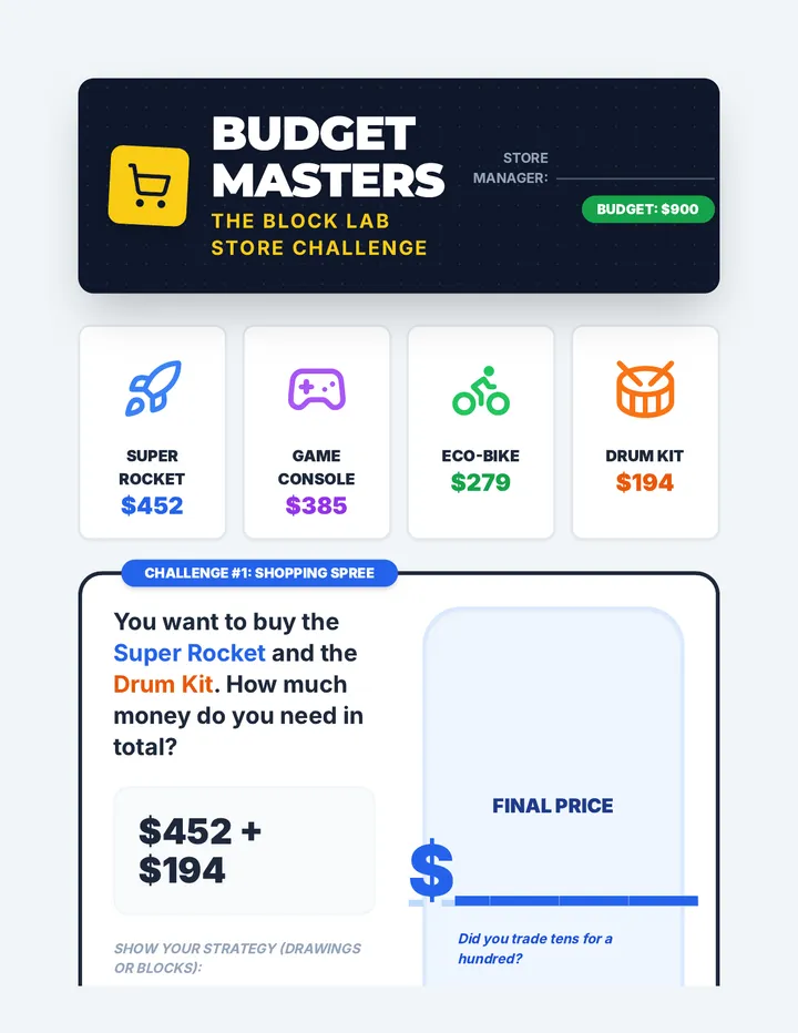 Budget Masters Worksheet