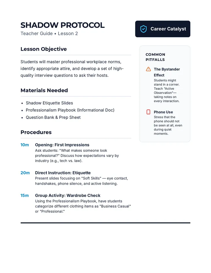 Shadow Protocol Teacher Guide