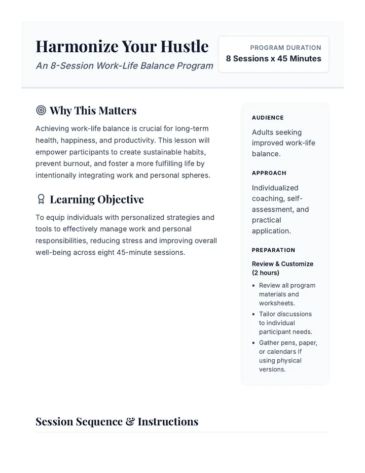 Harmonize Plan Lesson Plan