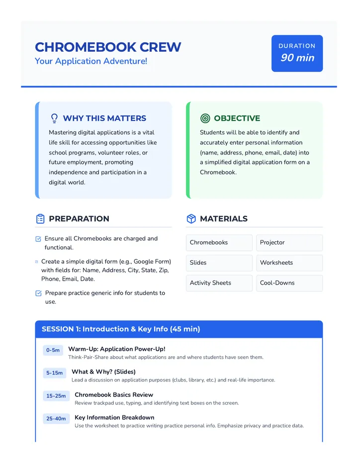 Chromebook Crew Teacher Plan Doc