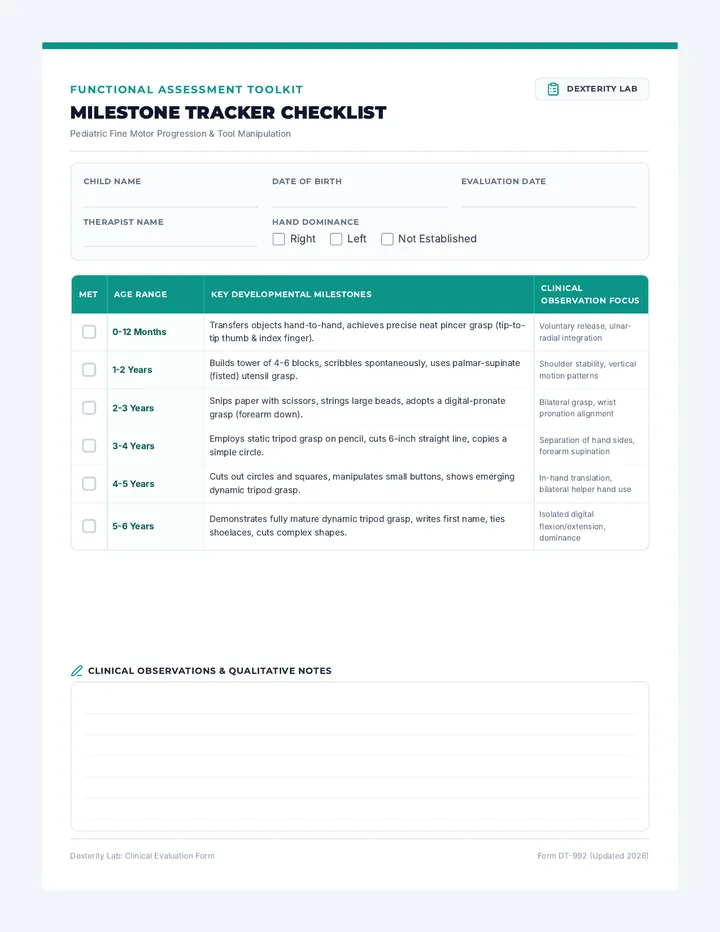 Milestone Tracker Checklist