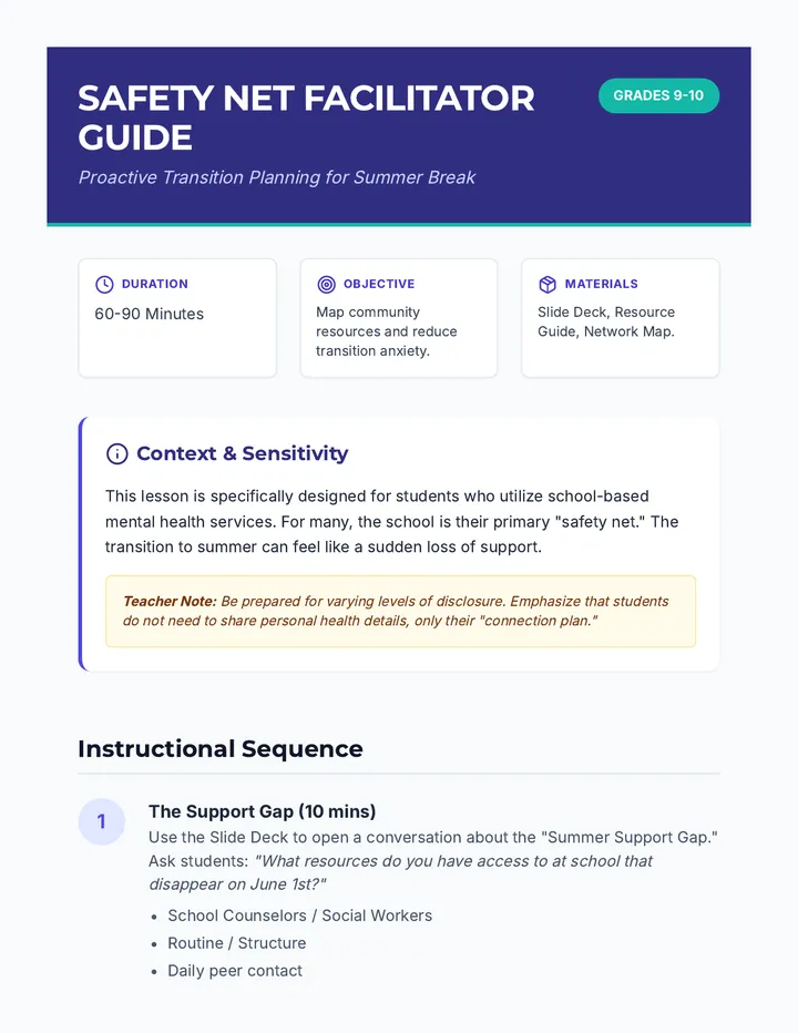 Safety Net Facilitator Guide