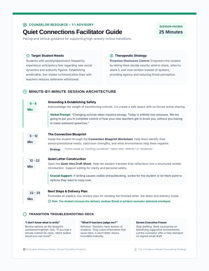 Quiet Connections Facilitator Guide
