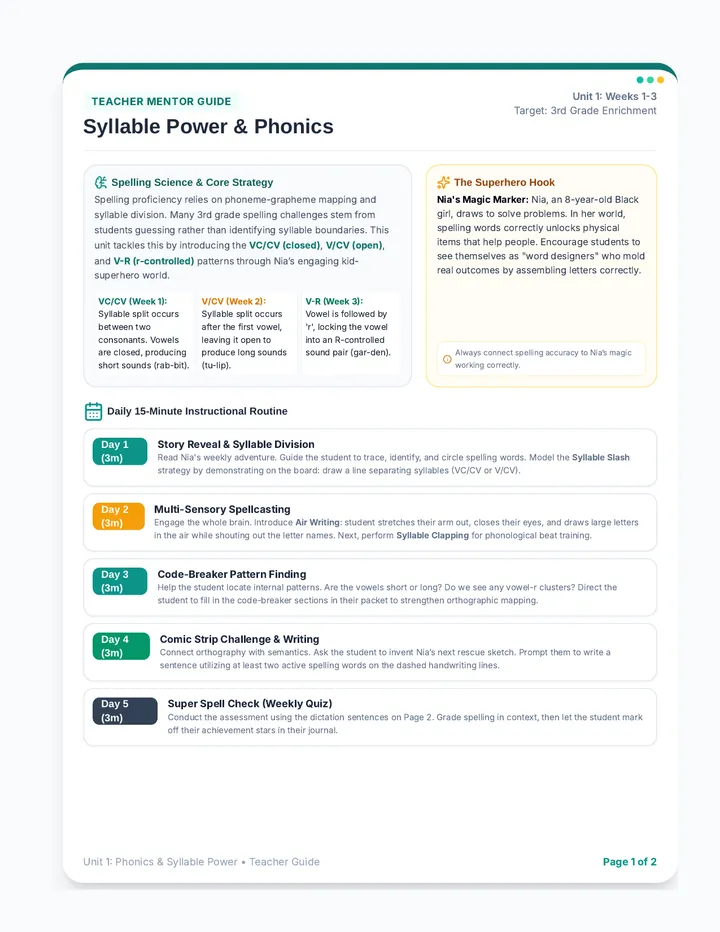 Syllable Power Teacher Guide