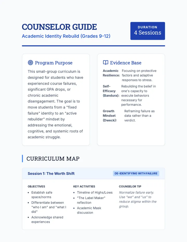 Counselor Curriculum Guide