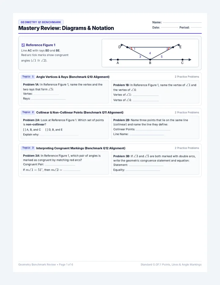 Benchmark Mastery Review Packet