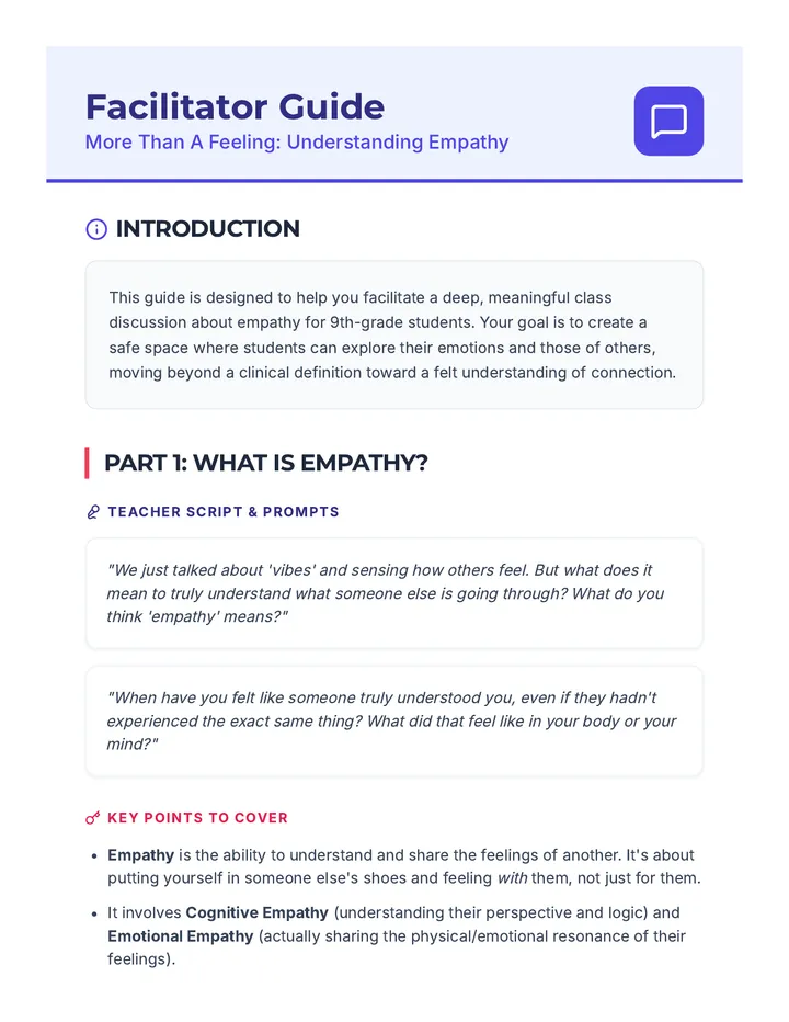 Empathy Discussion Guide