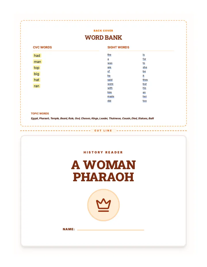 Hatshepsut Decodable Reader Document Slice