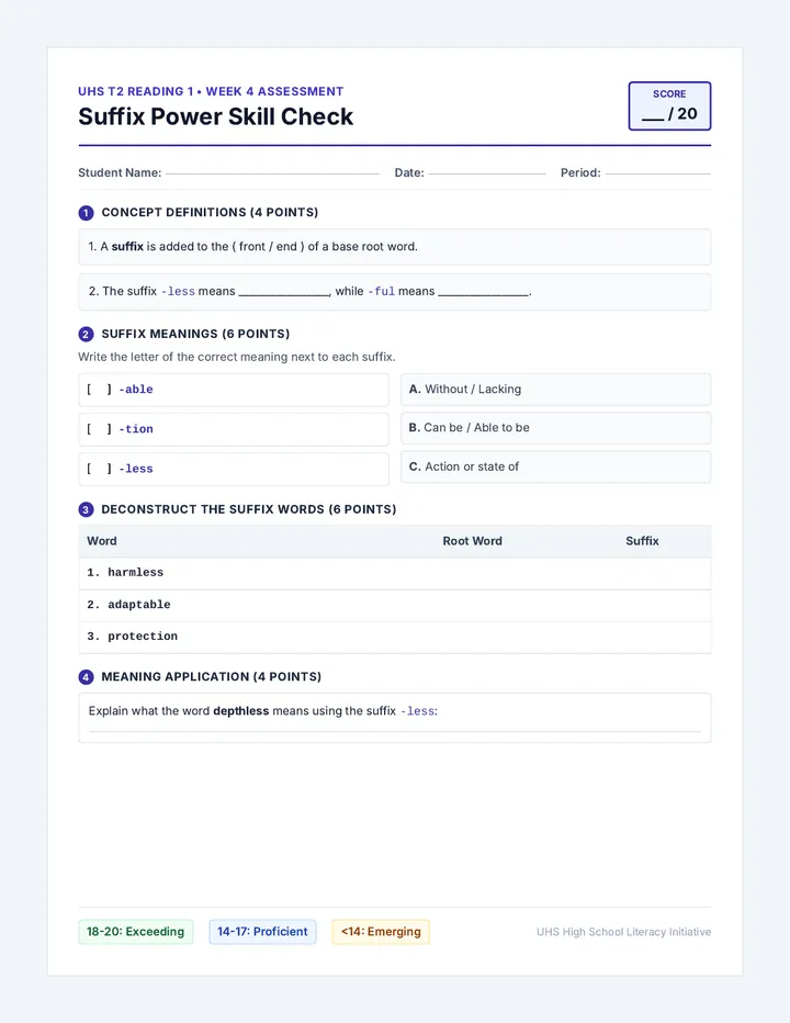 Suffix Power Skill Check