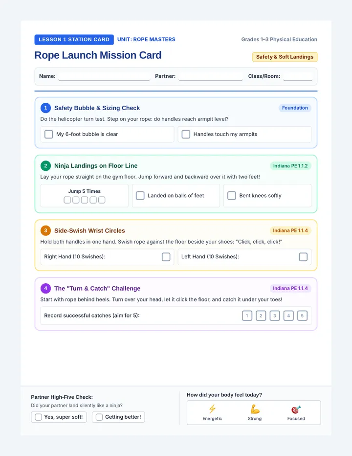 Rope Launch Station Card