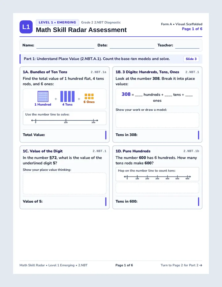Emerging Math Intake Assessment