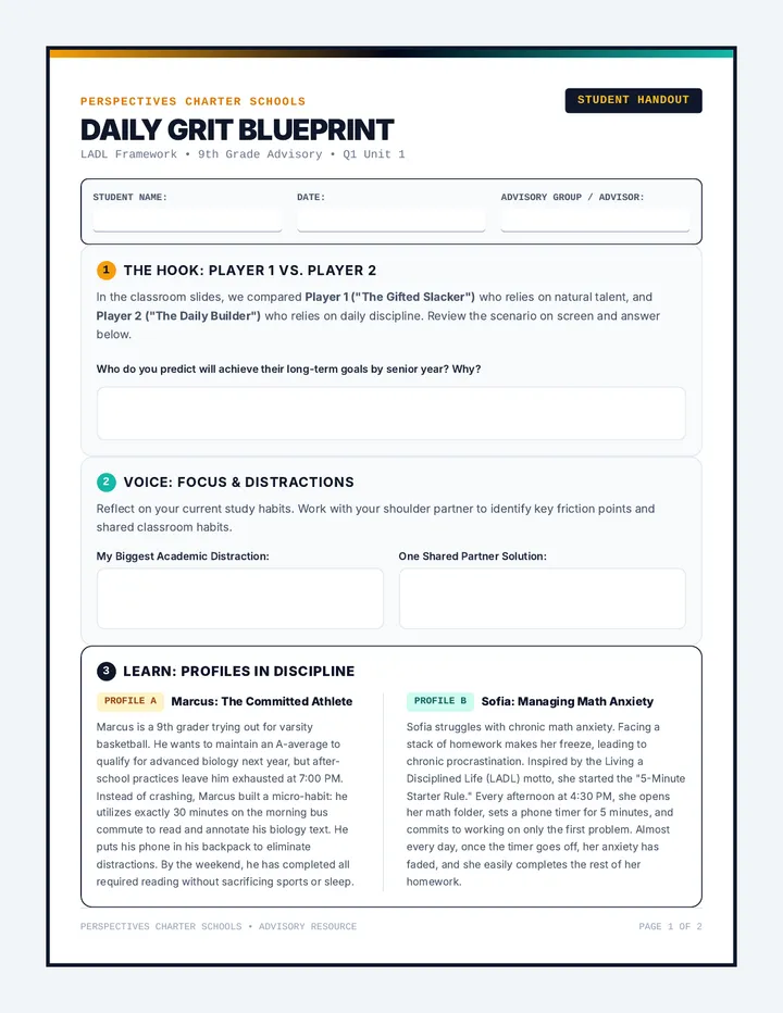 Daily Grit Handout
