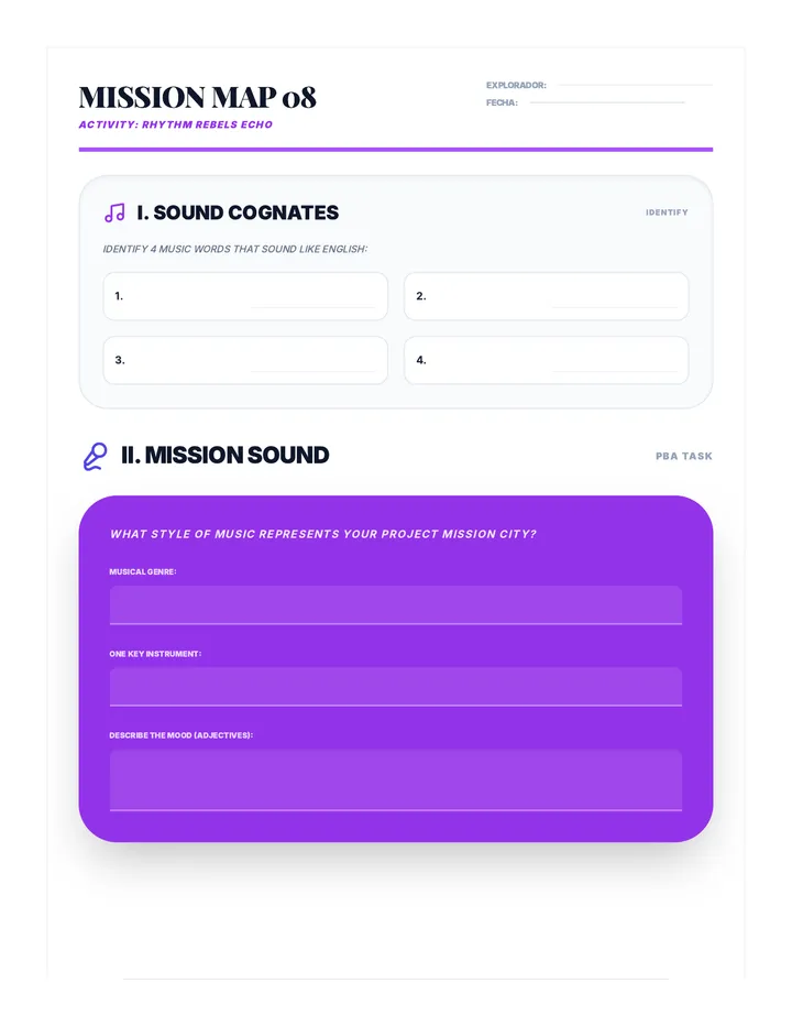 Rhythm Rebels Activity Sheet