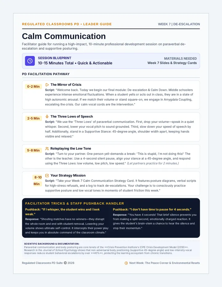 Calm Communication Facilitator Guide