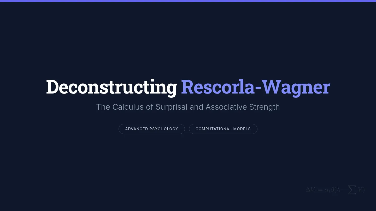 Rescorla Wagner Slides