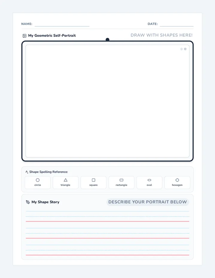 Shape Portrait Studio Worksheet