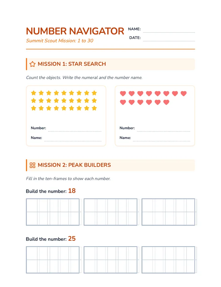 Summit Scout Worksheet