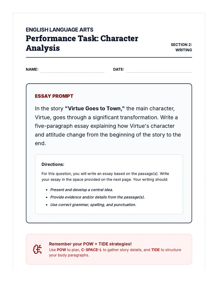 Virtue Analysis Essay Task