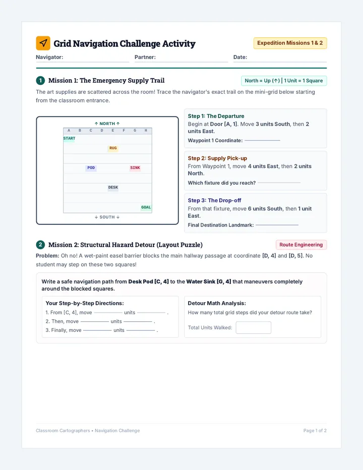 Grid Navigation Challenge Activity