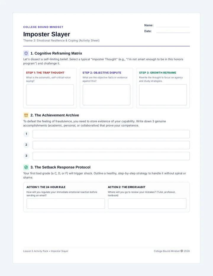 Imposter Slayer Activity Sheet